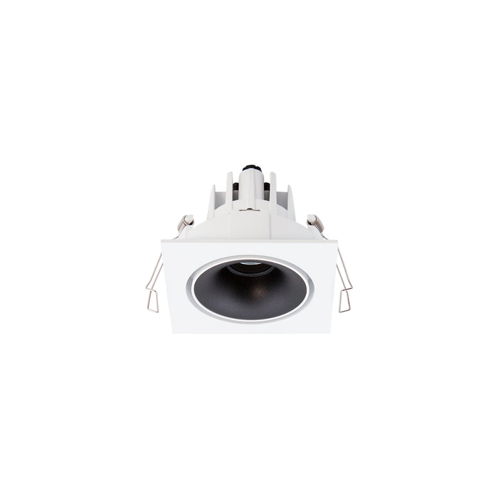 Cevon Downlight LED Recessed Square Tilt/Rotate c/w Dimmable Driver 11W 260mA CC 3K CRI97-White/Matt Black - The Lighting Shop NZ