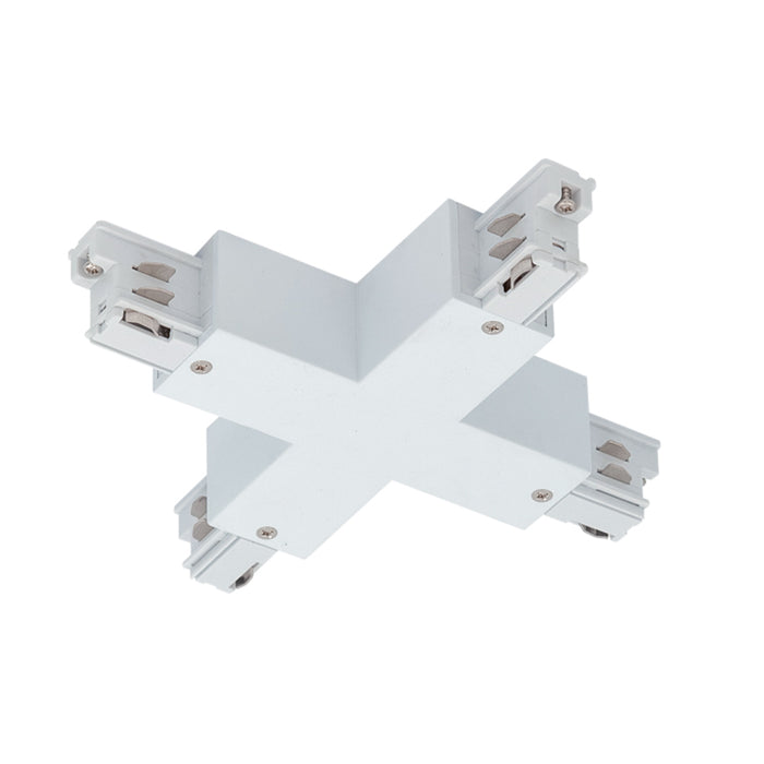 Track 3 Circuit X Connector-White - The Lighting Shop NZ