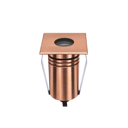 Exterior Square Multi-Use Recess Copper 2.5W 24V DC RGBW IP67 60 Degree Lens - The Lighting Shop NZ