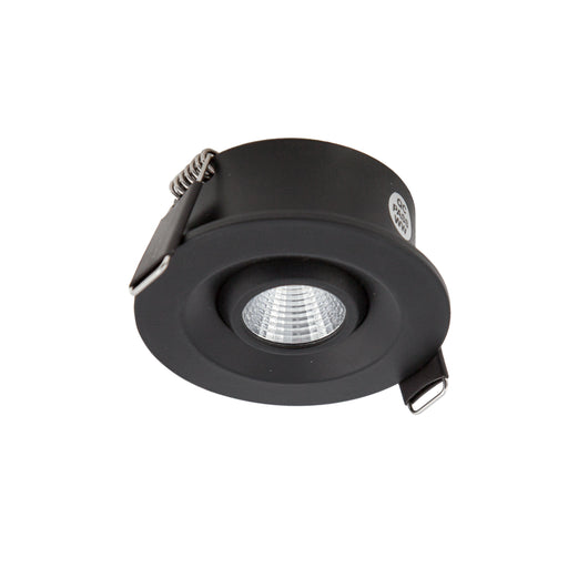 LED Recessed Round Eyeball 3W 350mA CC 3K-Black - The Lighting Shop NZ