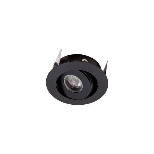 LED Recessed Round Tilt 60deg 1.2W DC 350mA CC 3K - Black - The Lighting Shop NZ