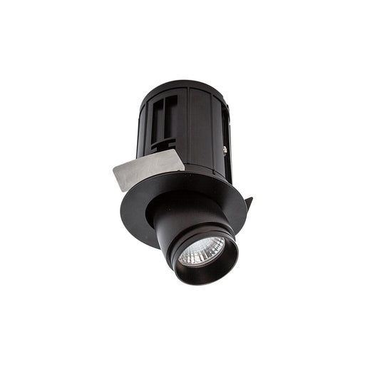 Recessed Drop/Tilt/Rotate 50deg Spot 6W 350mA 3K Black - The Lighting Shop NZ