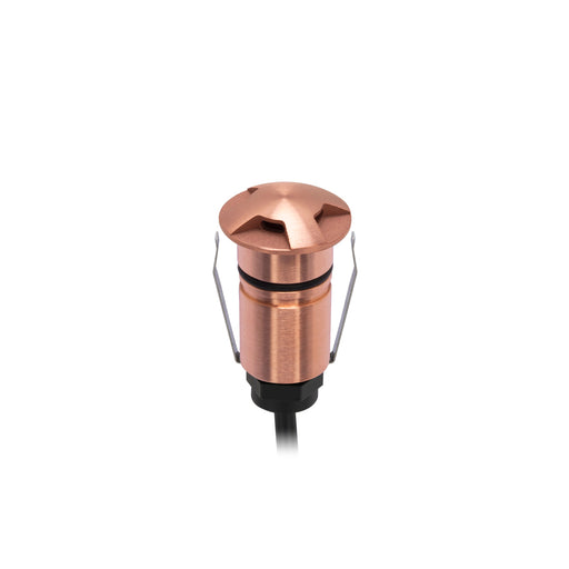 Exterior Round Three-Way Multi-Use Mini Recess Copper 1W 8-25V DC 3000K IP67 - The Lighting Shop NZ