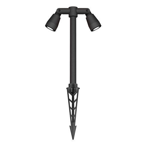 Exterior Spike Twin Spot Tall Dimmable IP65 2X 3W 24V DC CV 2700K Black - The Lighting Shop NZ