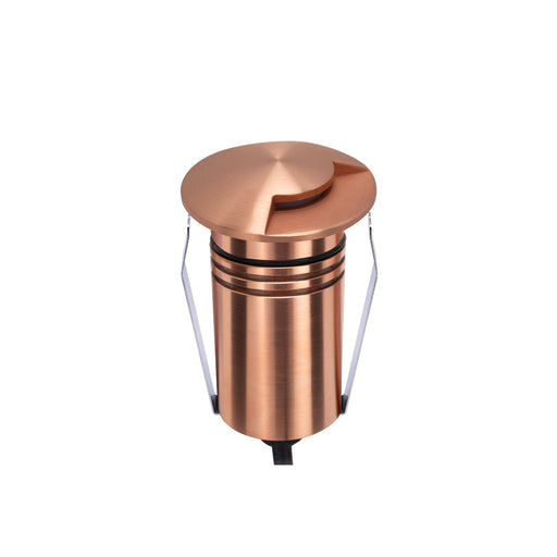 Exterior Round One-Way Multi-Use Recess Copper 2.5W 24V DC - Dimmable 3000K IP67 - The Lighting Shop NZ