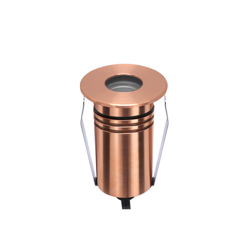 Exterior Round Multi-Use Recess Copper 2.5W 24V DC RGBW IP67 60 Degree Lens - The Lighting Shop NZ