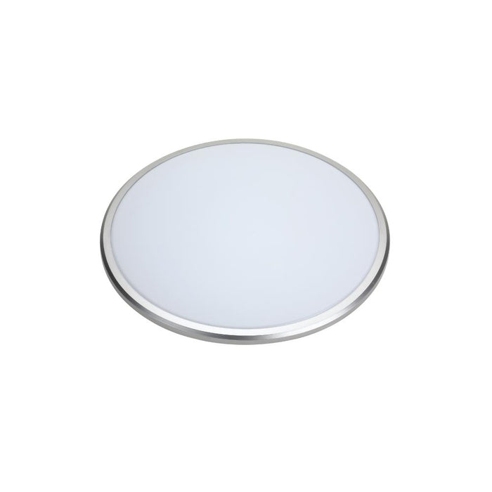 14W 4K Natural White Interior LED Ceiling / Wall Button Silver 290Ø * 50mm Height - The Lighting Shop