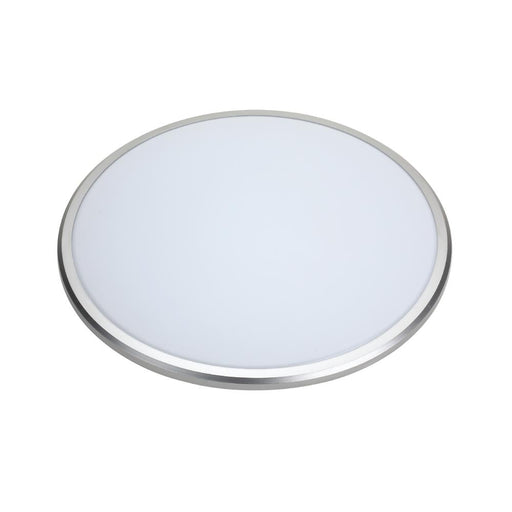 28W 4K Natural White Interior LED Ceiling / Wall Button Silver 380Ø * 50mm Height - The Lighting Shop