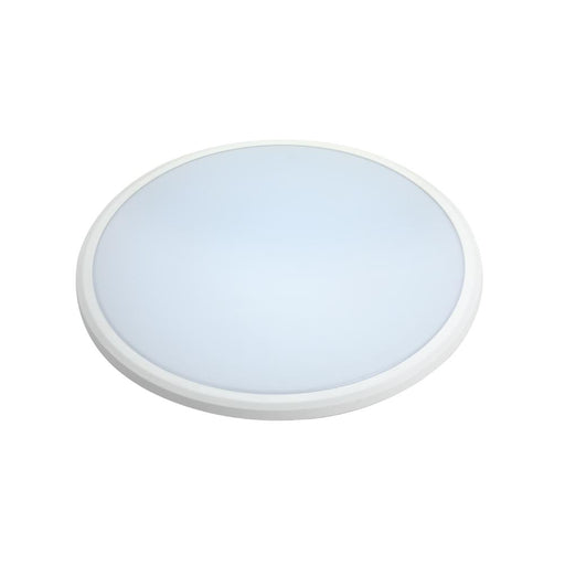 230V 28W 4K Natural White Interior LED Ceiling / Wall Button White 380Ø * 50mm Height - The Lighting Shop