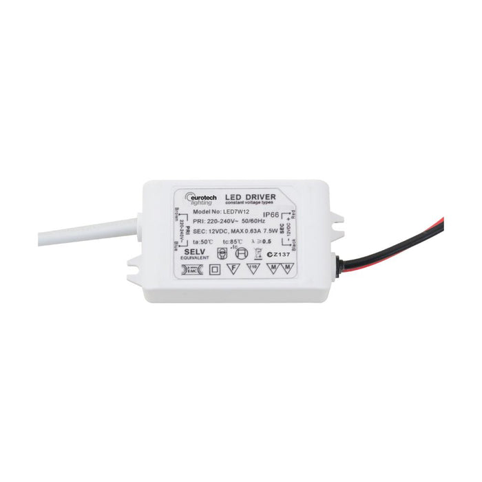 12V DC Constant Voltage LED Driver 7.5W IP66 Water Resistant 230L * 135W * 65H - The Lighting Shop