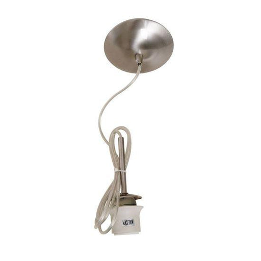 Cordset E27 2M Length Brushed Chrome - The Lighting Shop