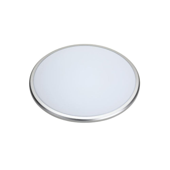 230V 20W 4K Natural White Interior LED Ceiling / Wall Button Silver 350Ø * 50mmHeight - The Lighting Shop