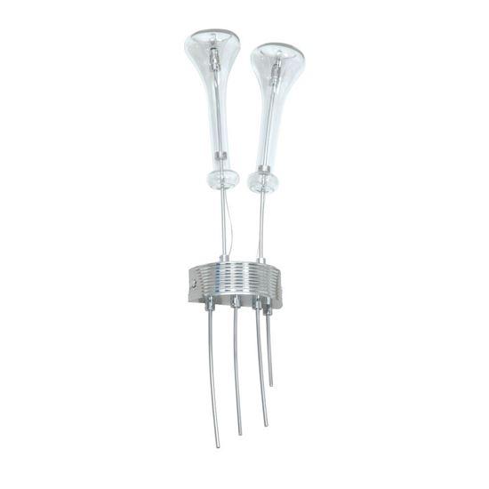 230V Interior Living Area Wall Light Jc G4 (Chrome & Clear Glass) 165W * 520H * 80D - The Lighting Shop