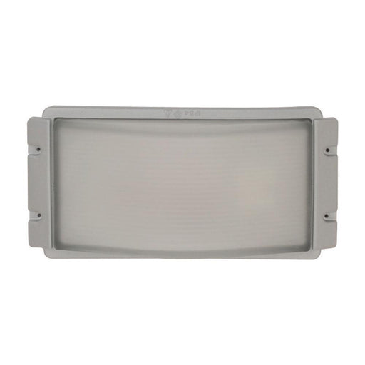 Exterior Plastic Wall Light IP54 - Kit Series 1 x 18W Fluorescent Plain Silver 263L * 125D * 130H - The Lighting Shop