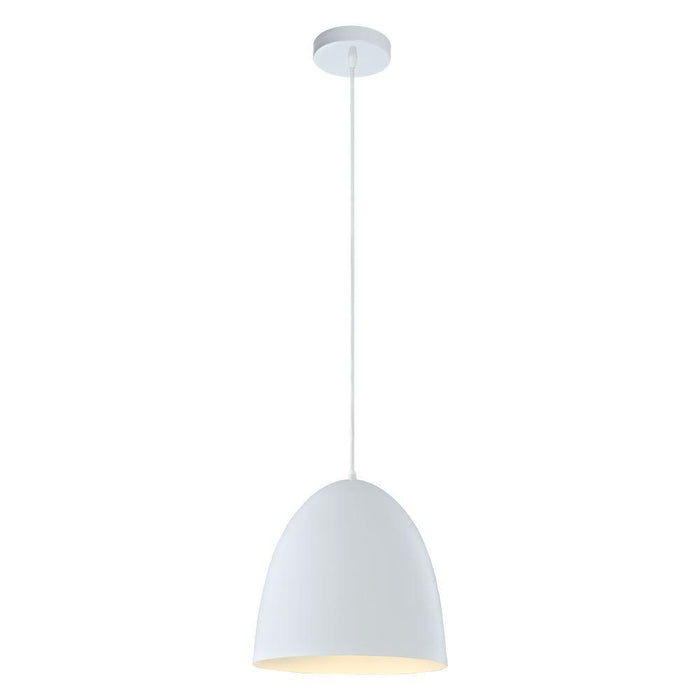 230V Interior Metal Over Counter / Breakfast Bar Pendant (White) Include LED Filament Lamp 300Ø * 300Hmm - The Lighting Shop
