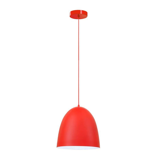 230V Interior Metal Over Counter / Breakfast Bar Pendant (Red) Include LED Filament Lamp - The Lighting Shop