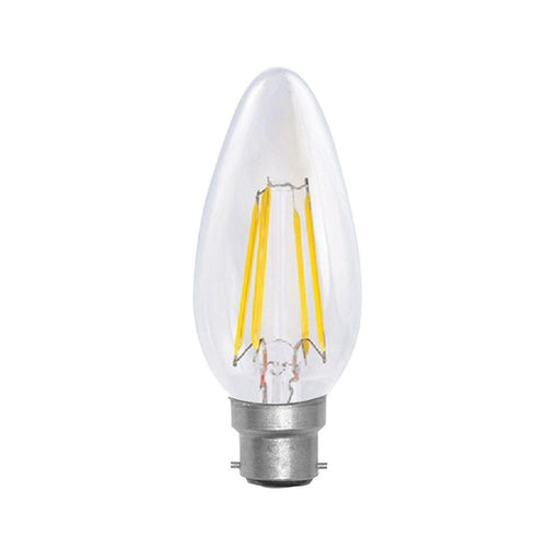 230V LED CAndle Filament Lamp (B22) 35Ø * 100 2700K Warm White - The Lighting Shop