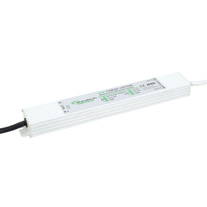 24V DC Constant Voltage LED Driver 0-60W IP66 Water Resistant 34W * 243L * 22H - The Lighting Shop