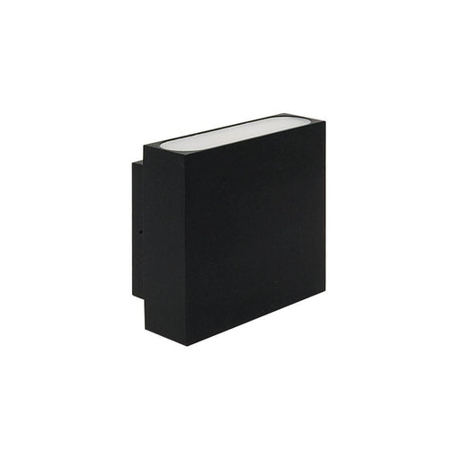 230V Exterior LED Brushed Aluminium Surface Mount Up/Down Wall Light - IP54 100L * 75H * 24D - The Lighting Shop