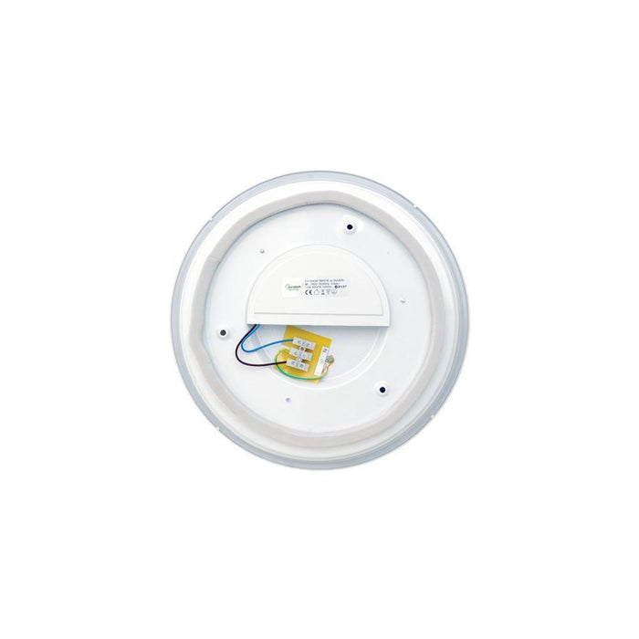 14W 3K Warm White Interior LED Ceiling / Wall Button Silver 290Ø * 50mmHeight - The Lighting Shop