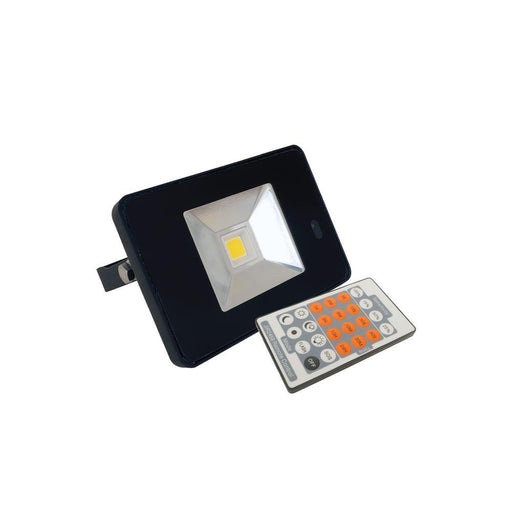 10W LED Floodlight IP65 Water Resistant 4K Natural White Black With Sensor 130mm x 90mm x 34mm - The Lighting Shop
