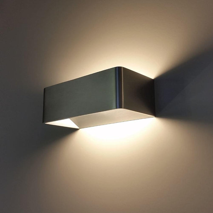 230V 230V Interior Brushed Aluminium Surface Mounted Up/Down Wall Light ...