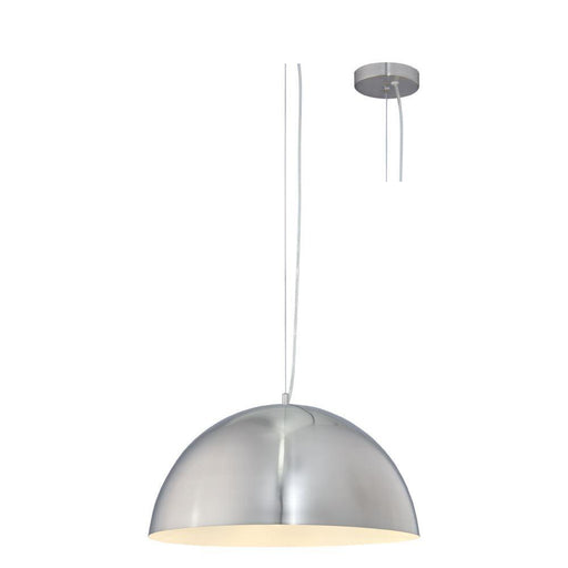 230V Interior Metal Dining Room Pendant (Brushed Chrome) Include LED Filament Lamp - The Lighting Shop