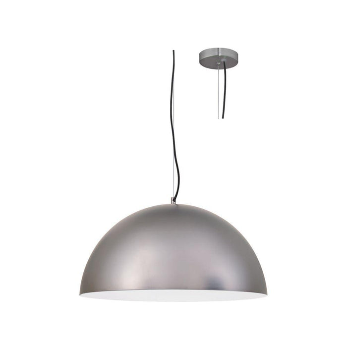 230V Interior Metal Dining Room Pendant (Satin GUn Metal) Include LED Filament Lamp 500Ø * 250Hmm - The Lighting Shop
