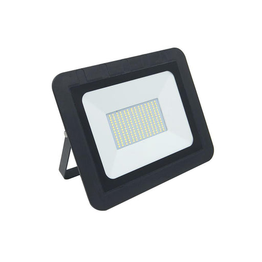 100W LED Floodlight IP65 (Water Resistant) 4K (Natural White) Black Without Sensor - The Lighting Shop