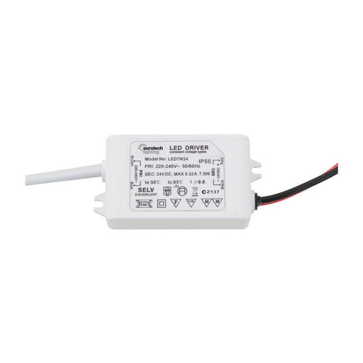 24V DC Constant Voltage LED Driver 7.5W IP66 Water Resistant 35W * 68L * 21H - The Lighting Shop