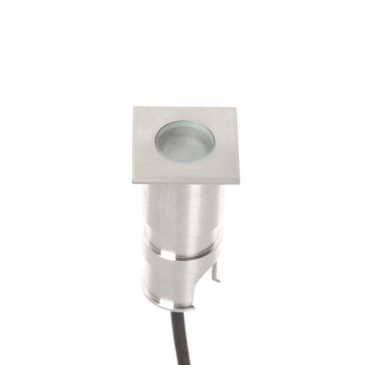 1.2W Ext LED Ingrnd Sq IP67 DC Ww 350Ma Cc-St.S316 Warm White 3K Stainless Steel Cutout:36mm - The Lighting Shop