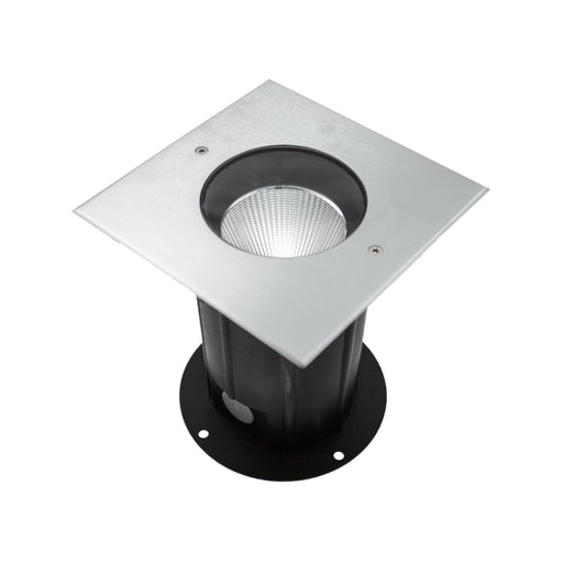 18W Exterior Inground LED Square Uplight 22° IP67 Warm White Stainless Steel - The Lighting Shop