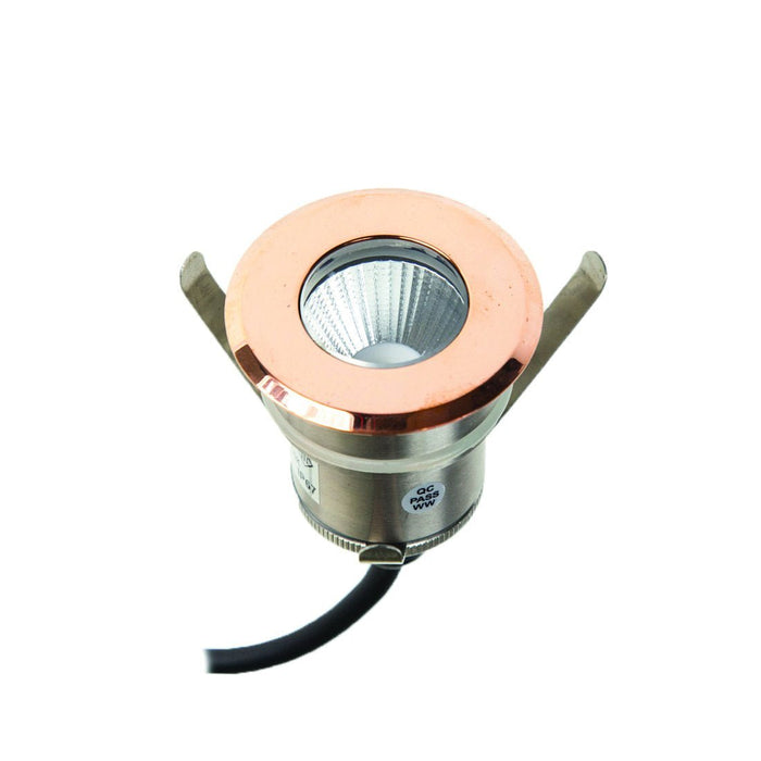 4.3W LED Exterior Inground Uplight Copper Face Copper 3000K Warm White - The Lighting Shop