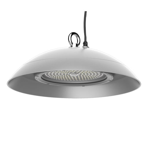 150W Suspended Clean Room Mid Or High Bay Natural White 4K Satin Silver DIA: 489mm - The Lighting Shop