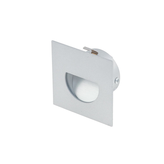 1.2W Square Eyelid Wall/Stair 3000k Warm White, Cutout: 60mm - SILVER - The Lighting Shop