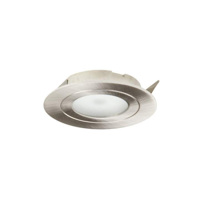 2W DISPLAY 12V NON-DIMMABLE 4000K Natural White DIA: 70mm - BRUSHED CHROME - The Lighting Shop