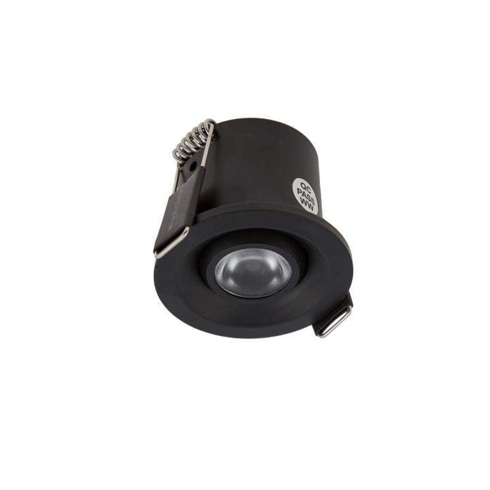 2W Recess Mini Eyeball 3000K Warm White DIA: 45mm - BLACK - The Lighting Shop