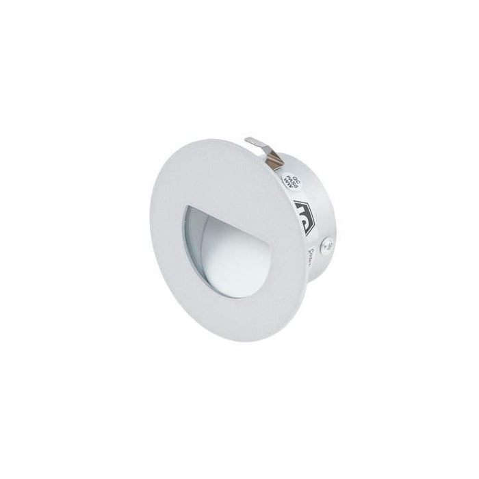 1.2W Low Glare Eyelid Wall/Stair 3000K Warm White, Cutout: 60mm - SILVER - The Lighting Shop
