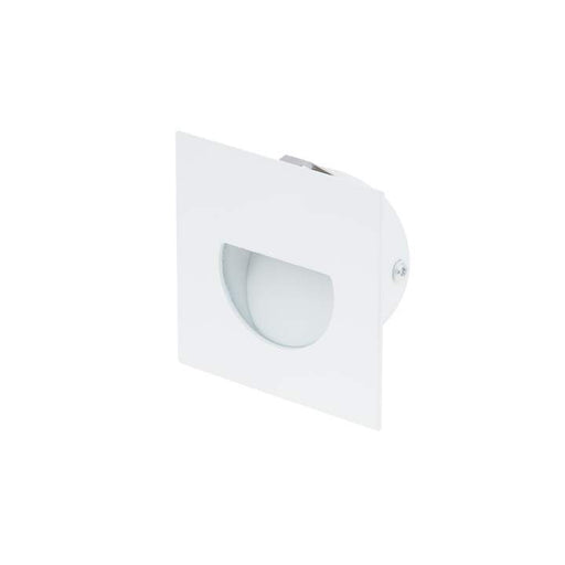 1.2W Low Glare Square Eyelid Wall/Stair 3000K Warm White, Cutout: 60mm - WHITE - The Lighting Shop