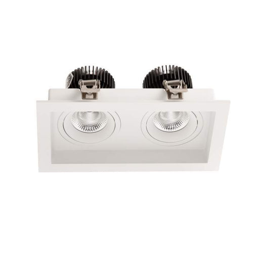 2 * 11W Cevon Tilt Twin Warm White 3K White Dim: L210 * W115 * H90mm - The Lighting Shop