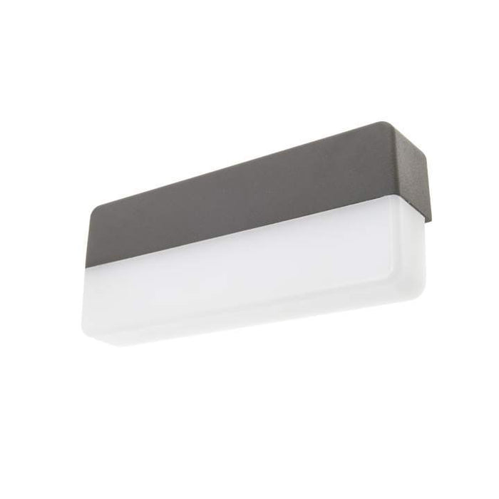 12W Exterior Brick Light Charcoal With Opal Diffuser 3K Warm White L262 * D53 * H110mm - The Lighting Shop