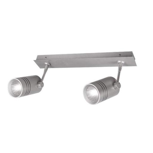 240V 2 X 10W Ceiling Spot Double Warm White 3K Silver Di65 * L360 * W58mm - The Lighting Shop