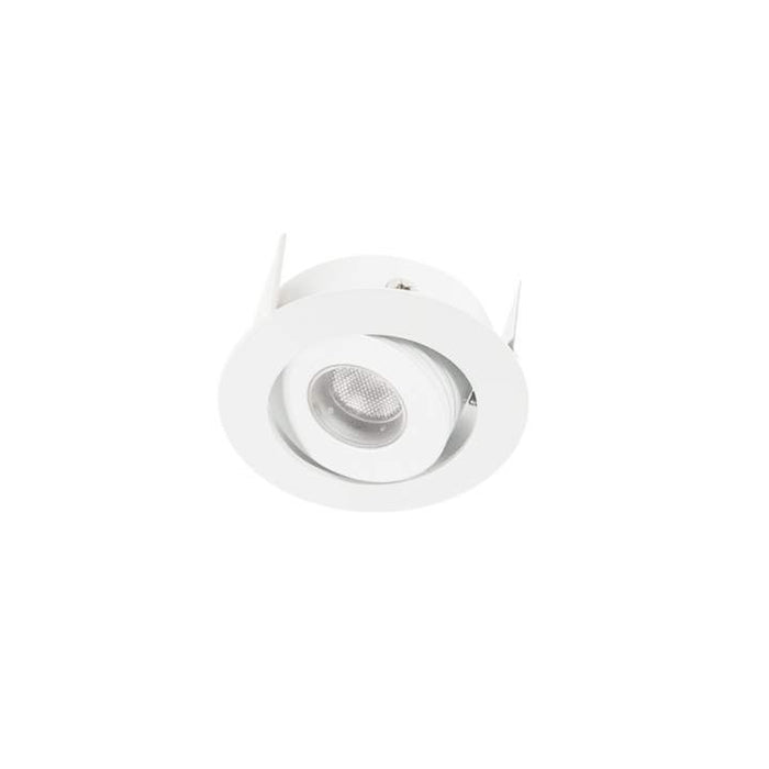 1.2W Mini Tilt Low Glare 3000K Warm White DIA:52mm - WHITE - The Lighting Shop