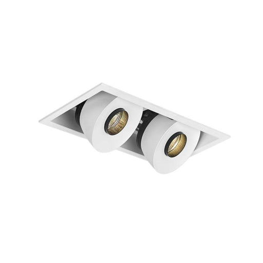 2 * 11W Cevon Mini Tilt Rotate Twin X-Low Glare Warm White 3K White Dim: L145 * W78 * H91mm - The Lighting Shop