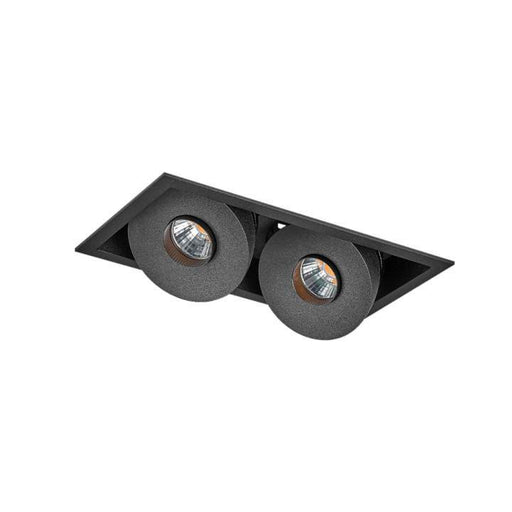 2 * 11W Cevon Mini Tilt Rotate Twin X-Low Glare Warm White 3K Black Dim: L145 * W78 * H91mm - The Lighting Shop