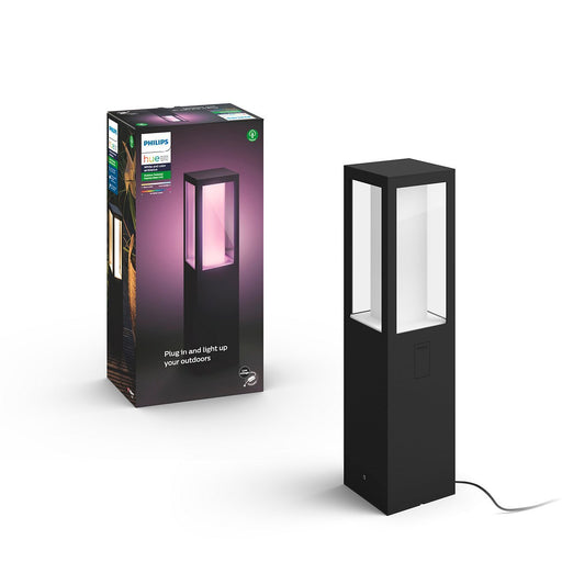 Impress Outdoor Pedestal Light IMPRESS HUE WACA AU PEDESTAL LED BLACK 2 - The Lighting Shop