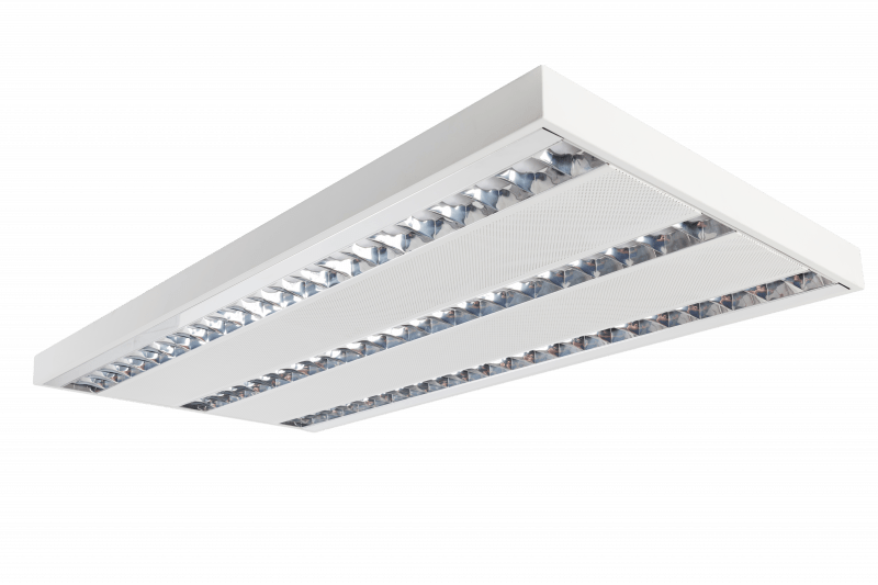 3x10W Evolve ALPHA LED Louvred Troffer 4000K -600x600mm - The Lighting Shop