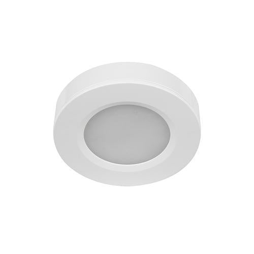3W Round Interior LED White Dimmable CAbinet Light 3000K Warm White 66Dia * 21mmD - The Lighting Shop