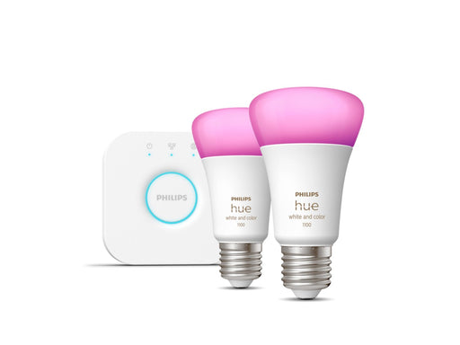 Philips HUE Starter kit: 2 E27 smart bulbs (1100) - The Lighting Shop NZ