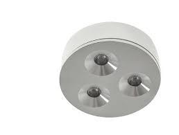 3.6W Fixed Round Recessed Or Surface Mount 3K Warm White Brushed Aluminium Dimensions  74 X H24mm - The Lighting Shop